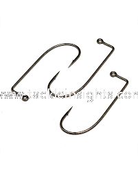 Premium High Carbon Carbon Jig Hook, Round Bend, Aberdeen, O'Shaughnessy, Needle Sharp