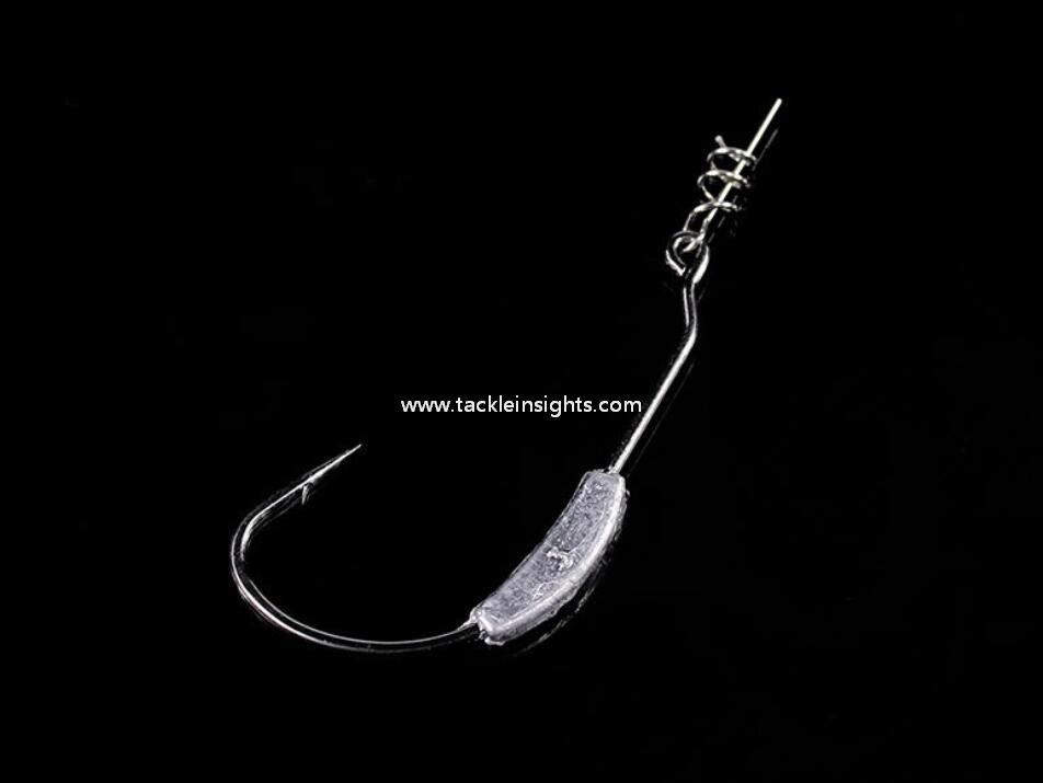 Weighted Worm Hook with Lock Pin, 2g, 2.5g, 3g. 5g, 7g